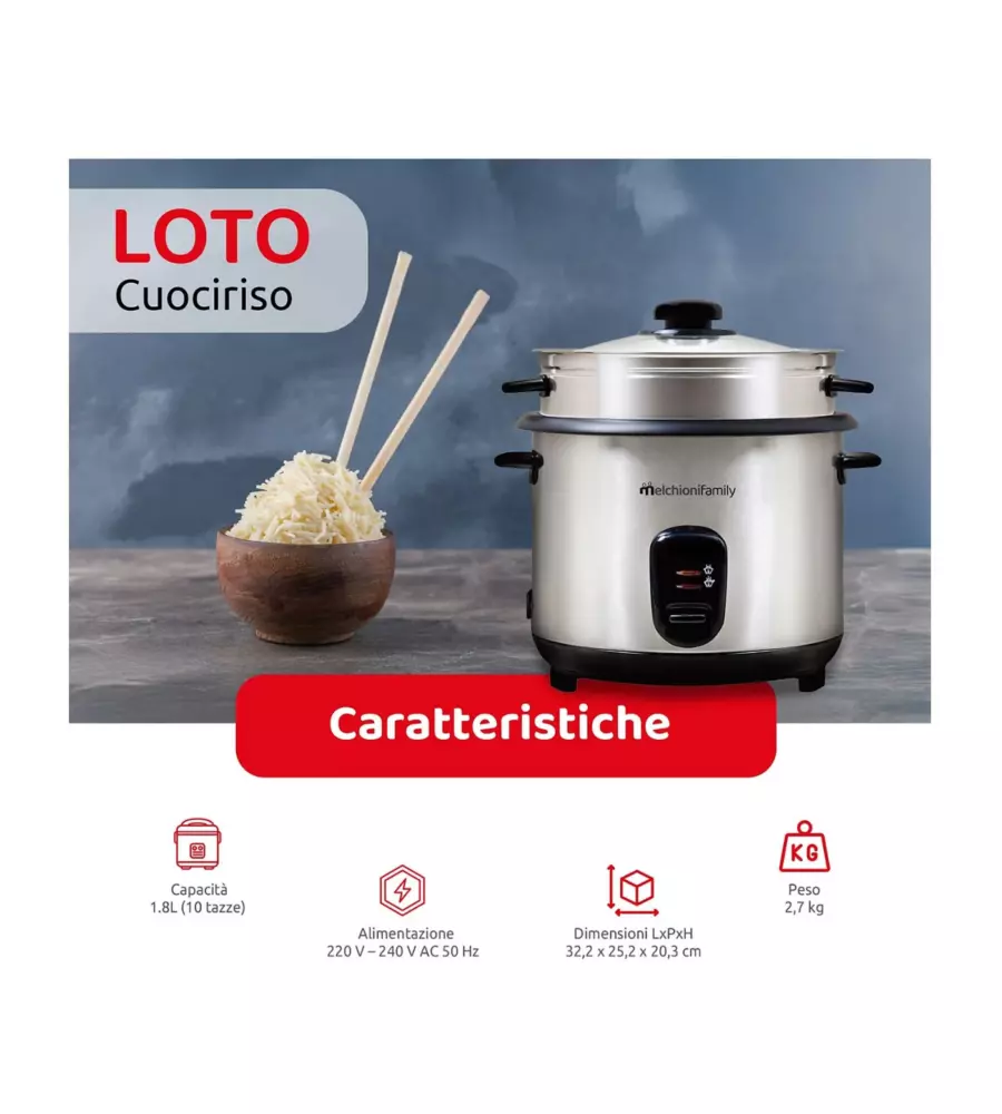 CUOCIRISO MELCHIONI "FAMILY LOTO" 1 LT 700 W