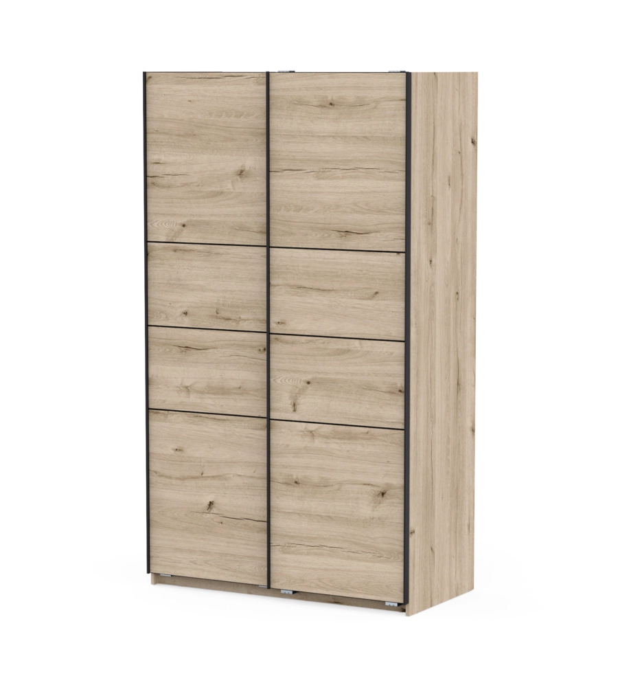 Armadio 2 ante scorrevoli "Fast" quercia 116,6x60x203 cm