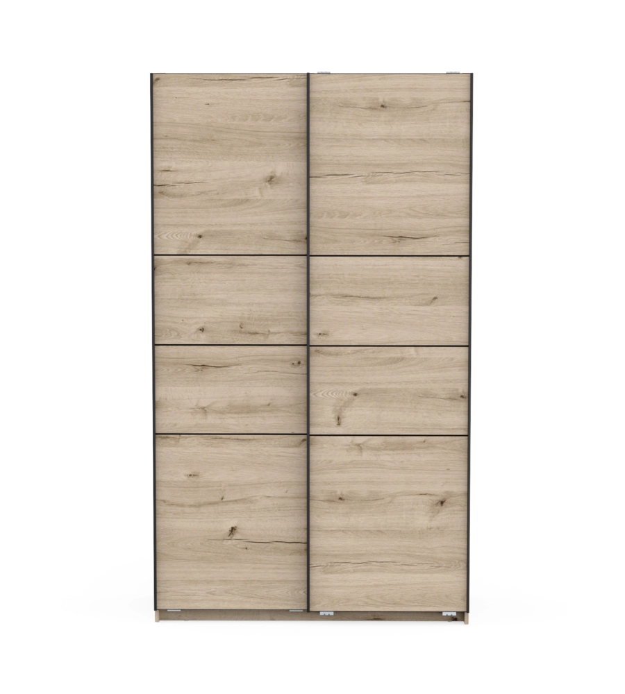 Armadio 2 ante scorrevoli "Fast" quercia 116,6x60x203 cm