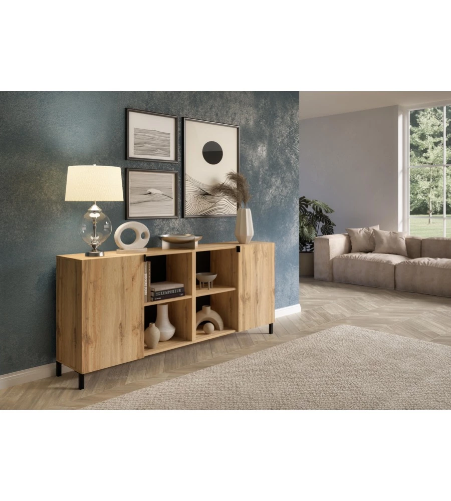 Mobile multiuso 2 ante BellaHome "Trento" legno 180x36x80 cm