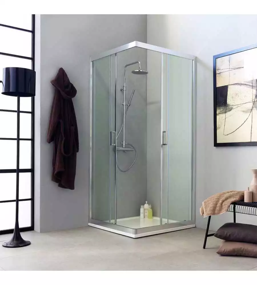 Box doccia angolare "Marte" cromato 70x70x195 cm
