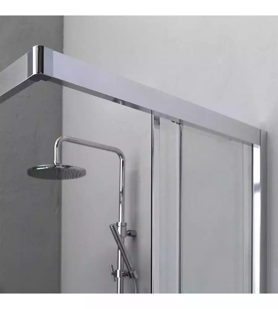 Box doccia angolare "Marte" cromato 80x120x195 cm