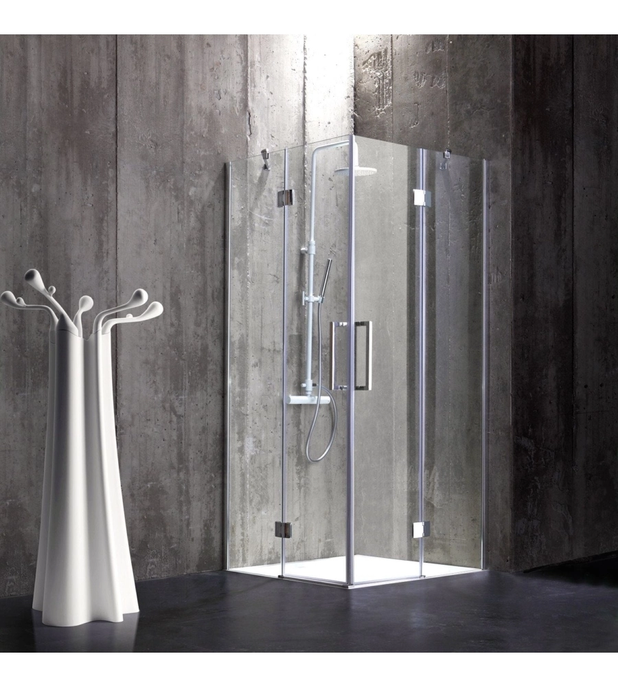 Box doccia rettangolare "Stella" cromato 90x90x190 cm