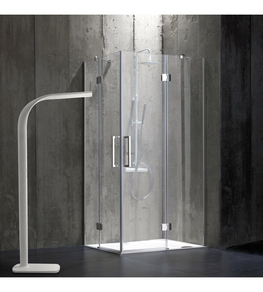 Box doccia rettangolare "Stella" cromato 80x100x190 cm