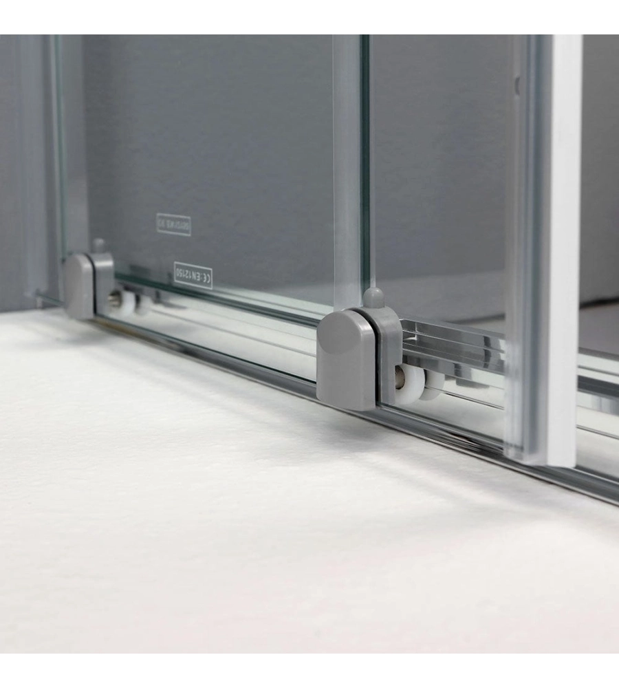 Box doccia rettangolare "Sole" alluminio cromato 80x120x185 cm