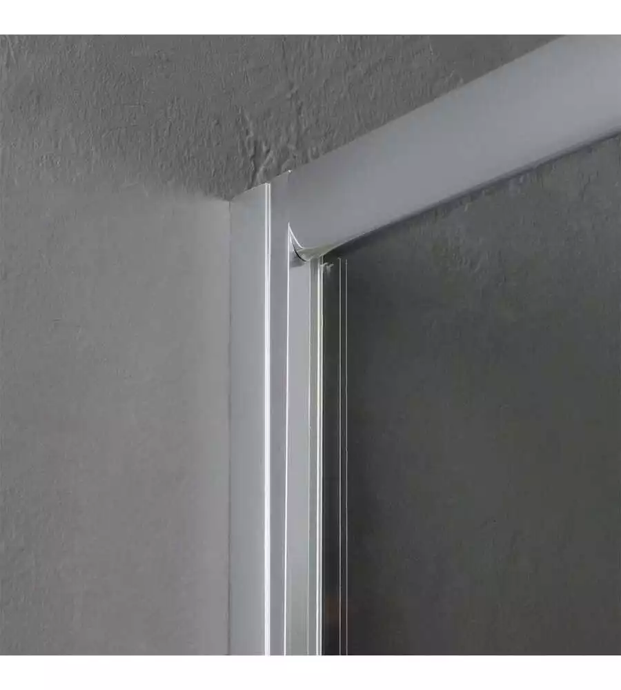 Box doccia rettangolare "Terra" cromato 70x10x185 cm
