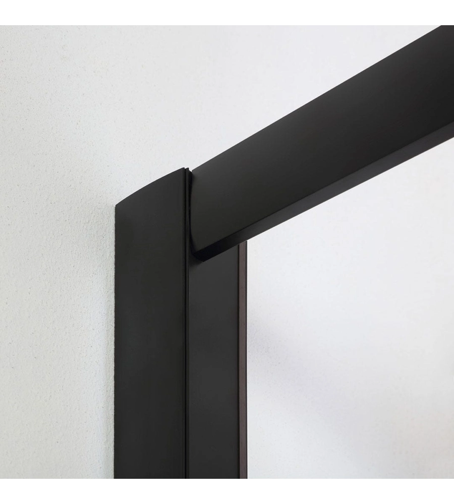 Porta doccia per nicchia "Luna" nero opaco 130x190 cm