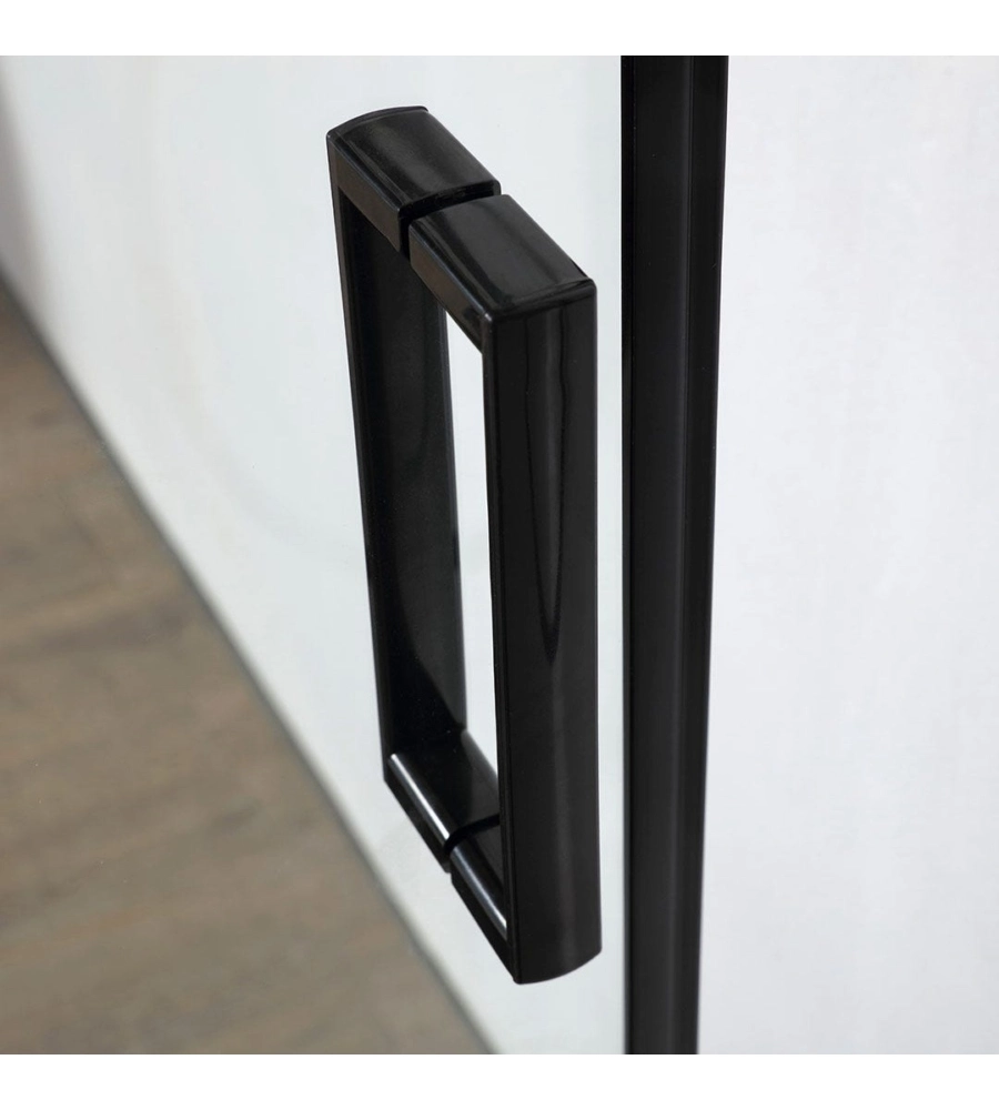 Porta doccia per nicchia "Luna" nero opaco 140x190 cm