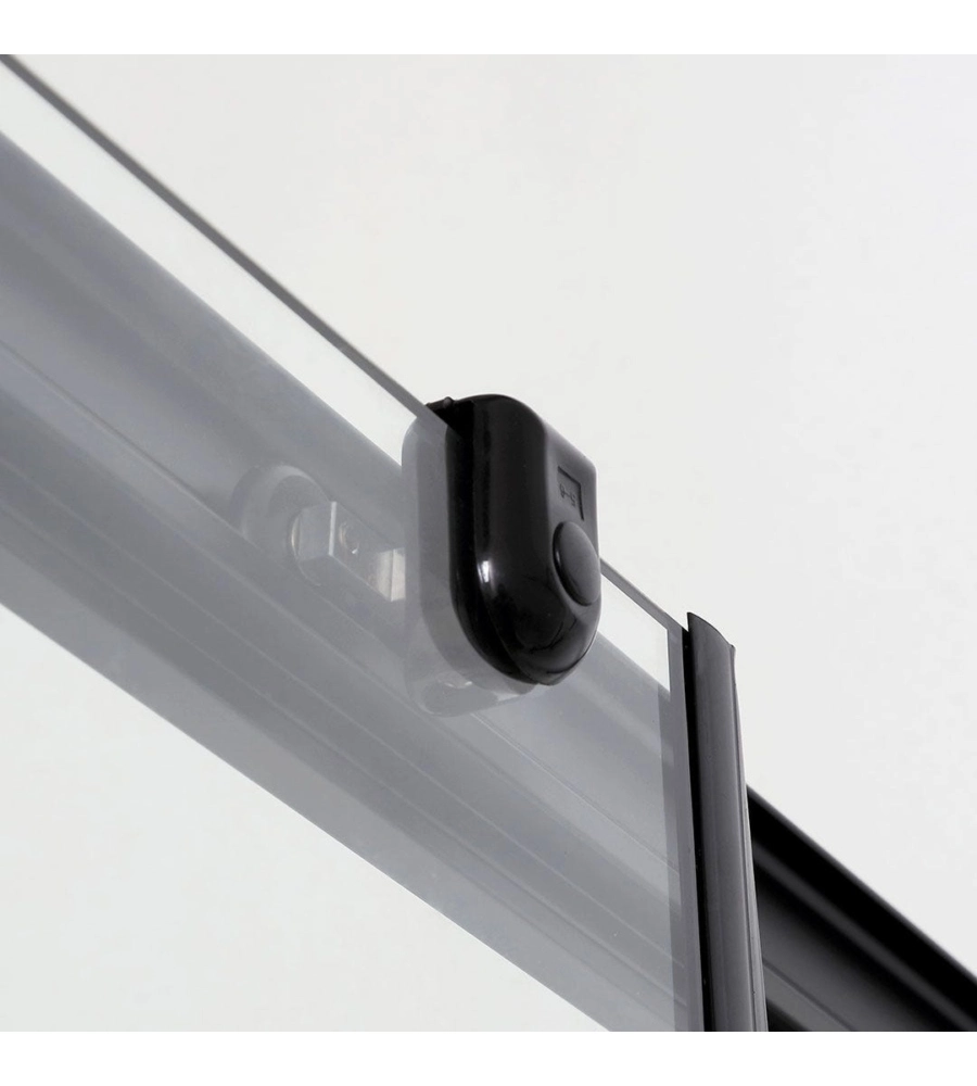 Porta doccia per nicchia "Luna" nero opaco 140x190 cm