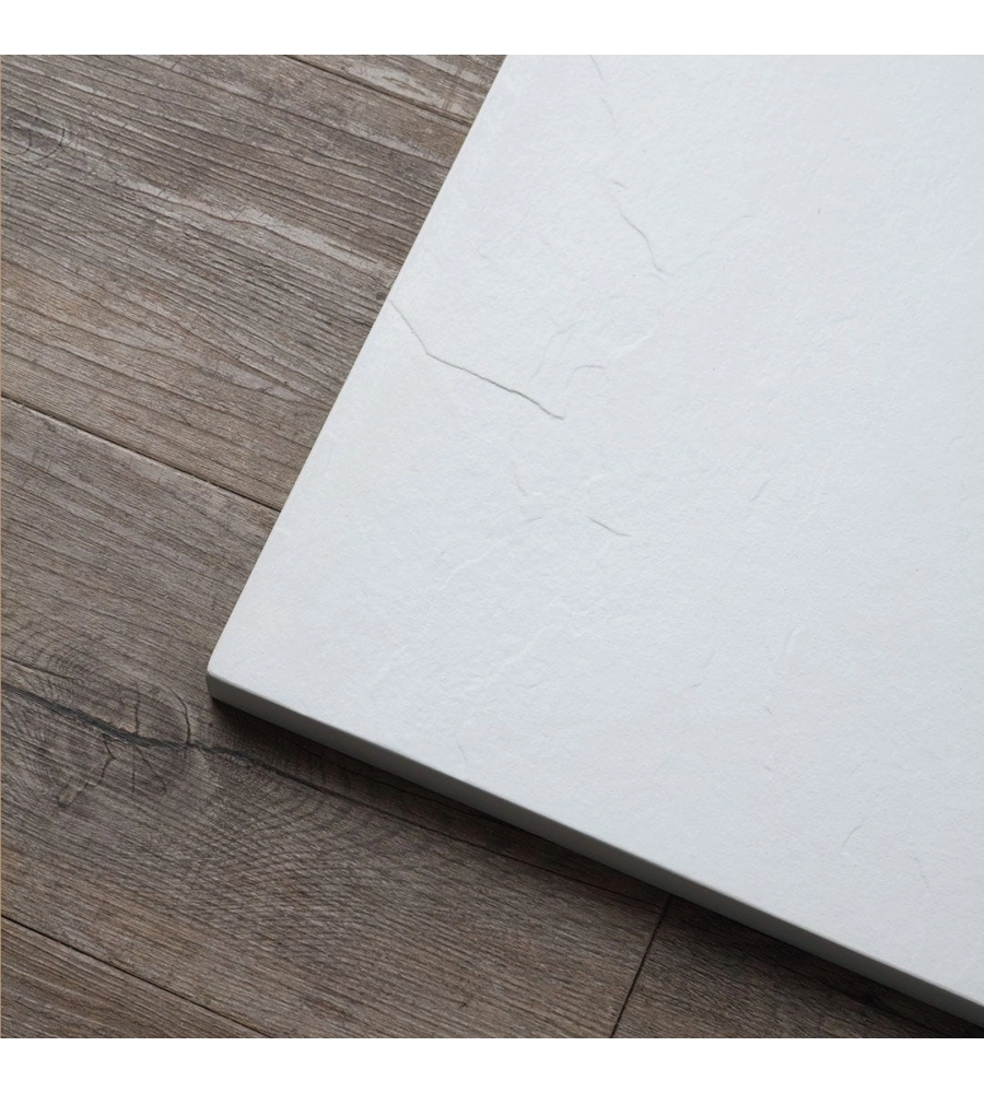 Piatto doccia quadrato in resina bianco opaco 70x90 cm