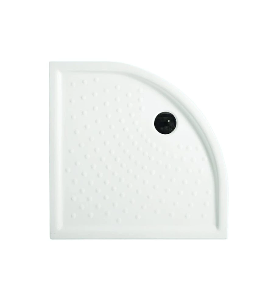 Piatto doccia semicircolare in ceramica bianco 90 cm