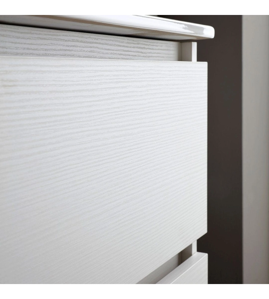 Mobile bagno sospeso "Capri" 2 cassetti bianco 80 cm