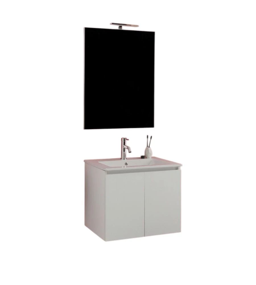 Mobile bagno sospeso "Capri" 2 ante bianco 60 cm