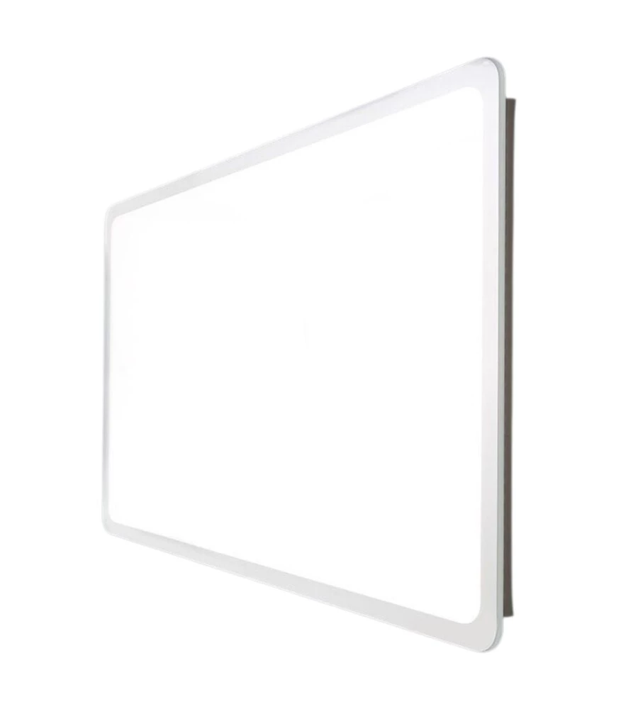 Specchiera rettangolare stondata con led integrati 120x60 cm