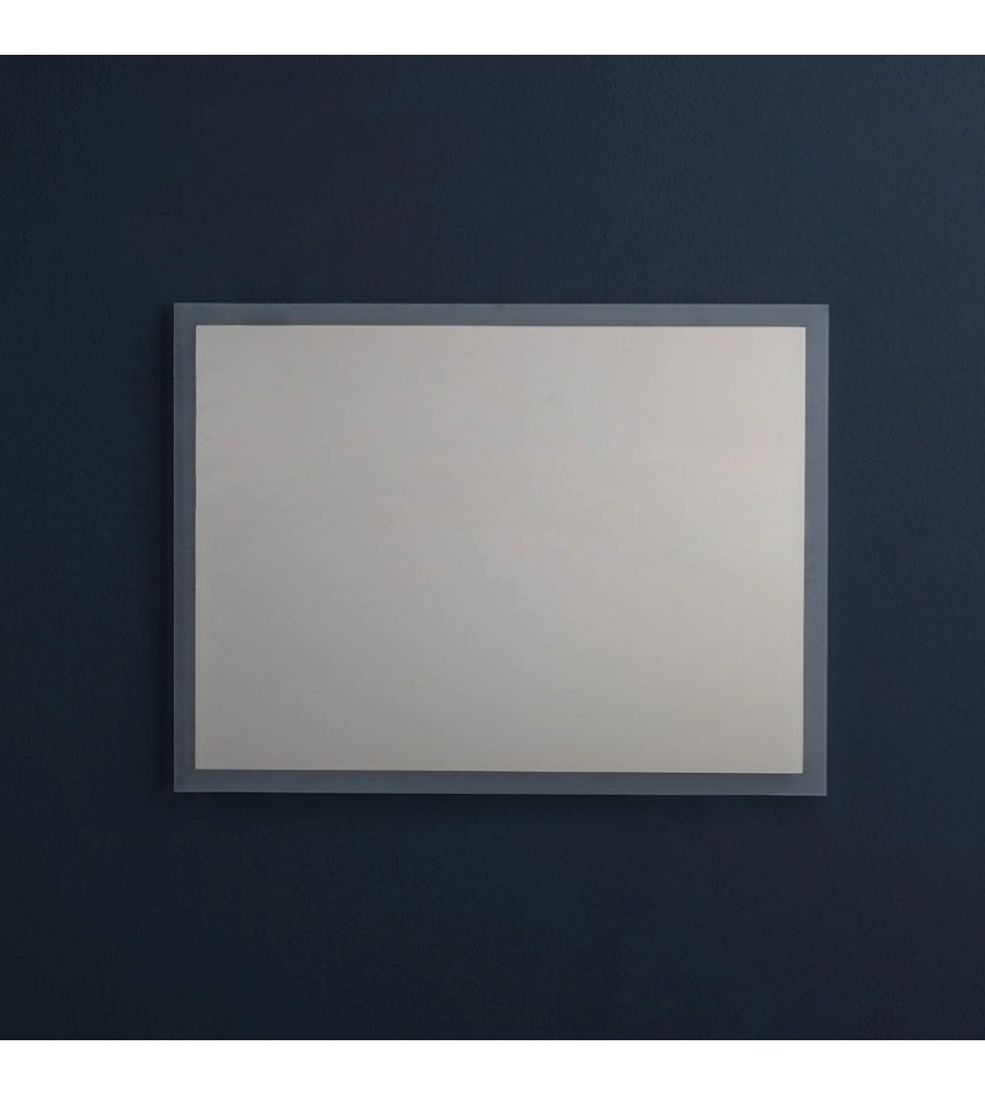 Specchiera rettangolare reversibile con illuminazione a led 80x60 cm