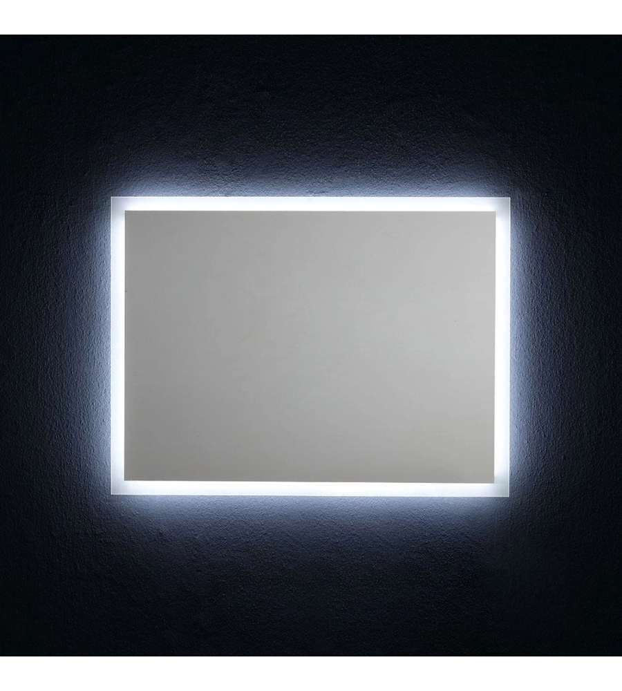 Specchiera rettangolare reversibile con illuminazione a led 80x60 cm