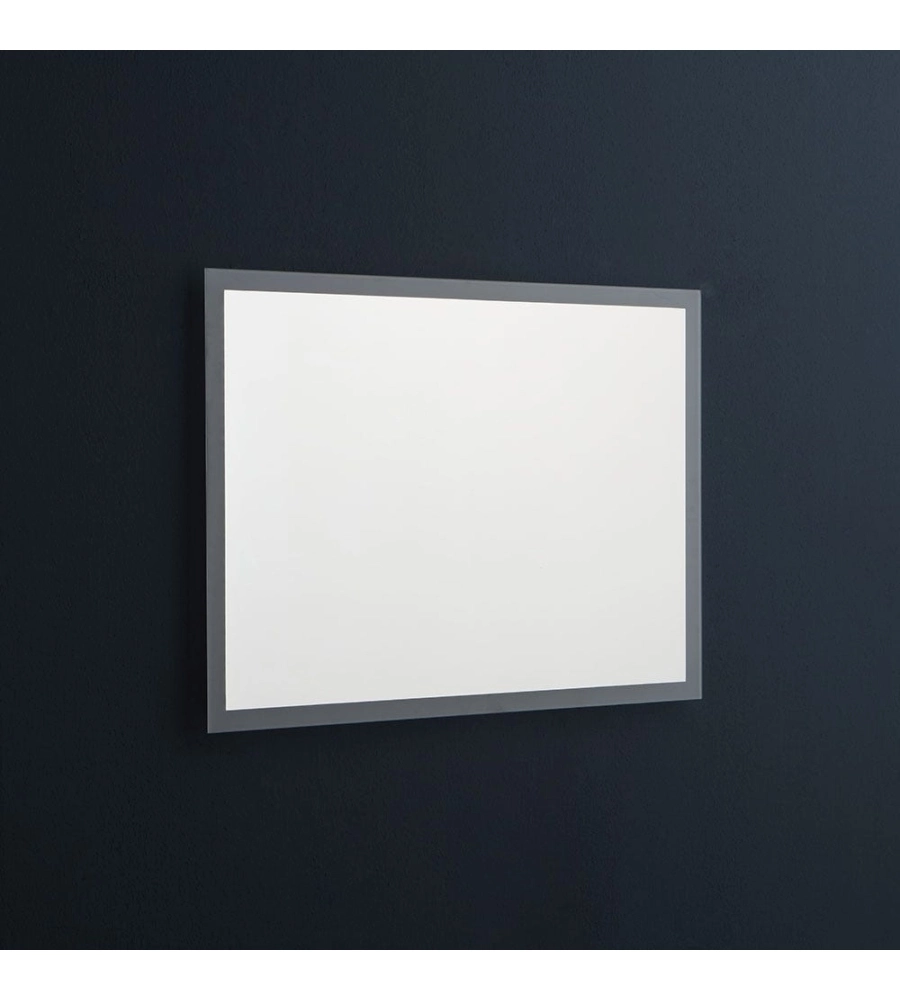 Specchiera rettangolare reversibile con illuminazione a led 80x60 cm