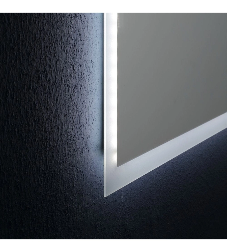 Specchiera rettangolare reversibile con illuminazione a led 80x60 cm