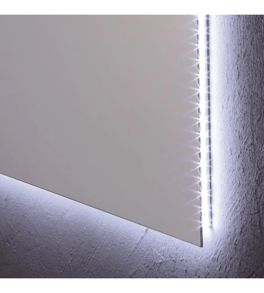 Specchiera rettangolare reversibile con illuminazione a led 70x60 cm
