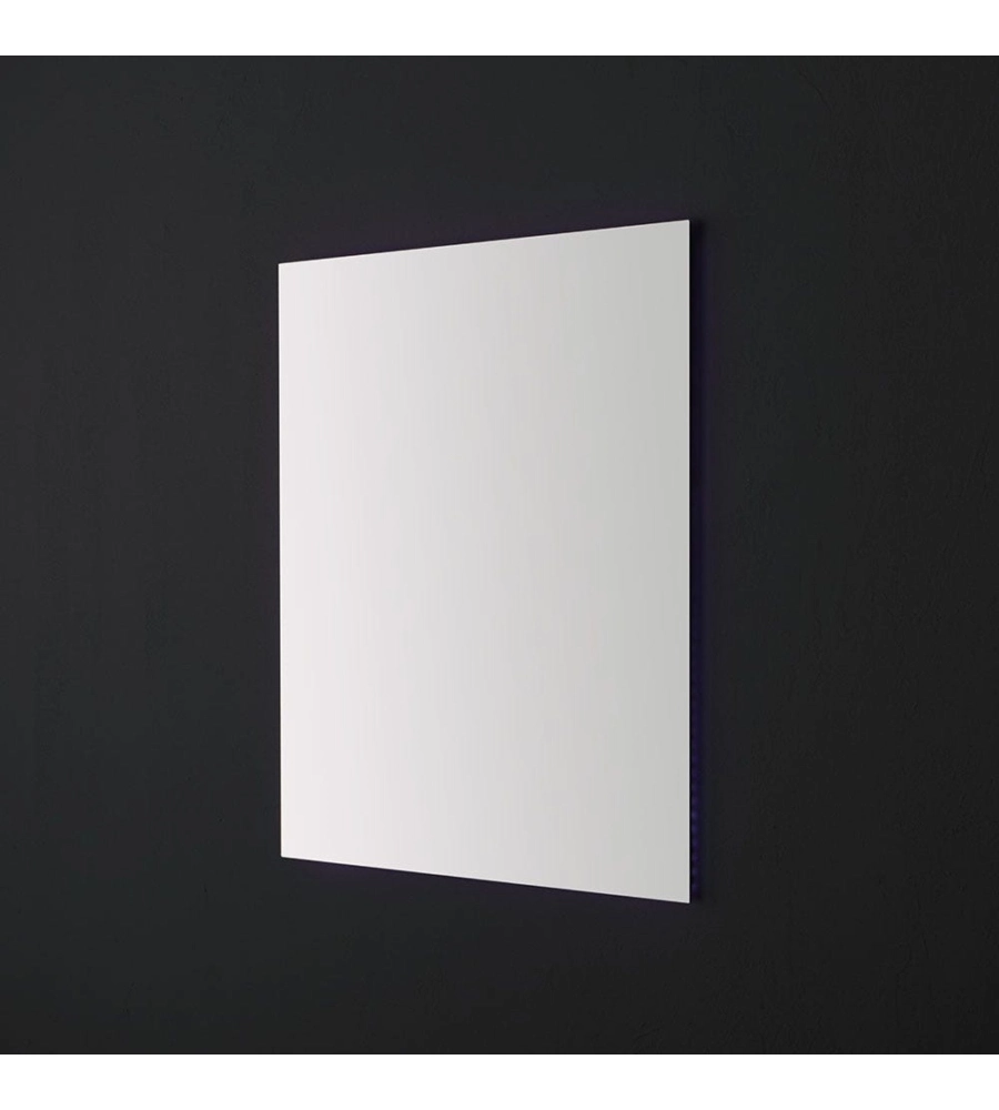 Specchiera rettangolare reversibile con illuminazione led 80x70 cm