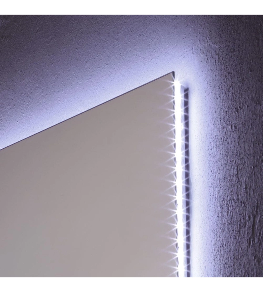 Specchiera rettangolare reversibile con illuminazione led 80x70 cm