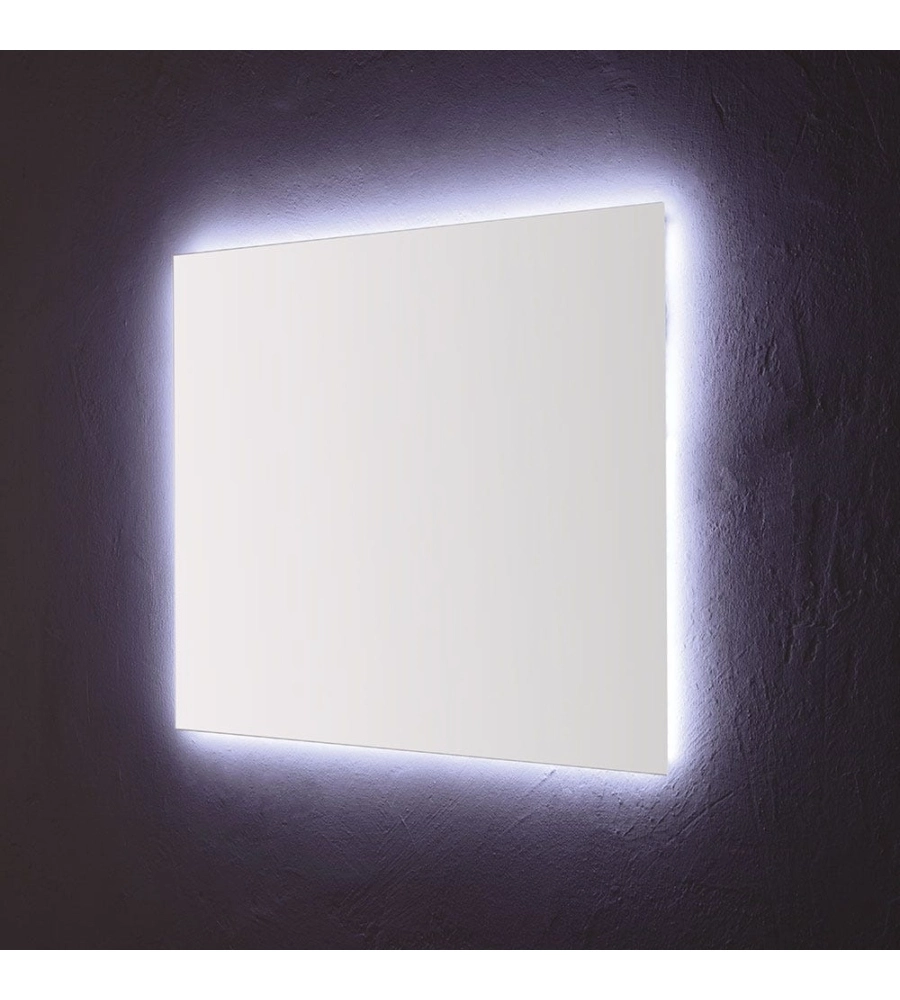 Specchiera rettangolare reversibile con illuminazione led 90x70 cm