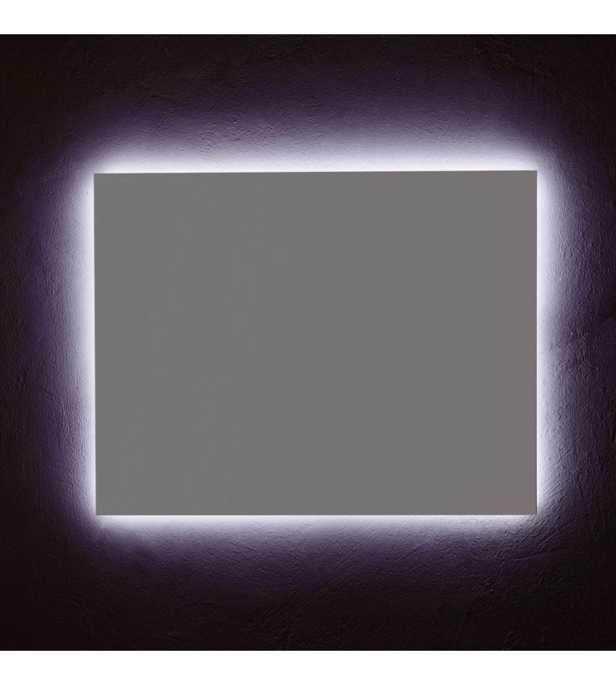 Specchiera rettangolare reversibile con illuminazione led 90x70 cm
