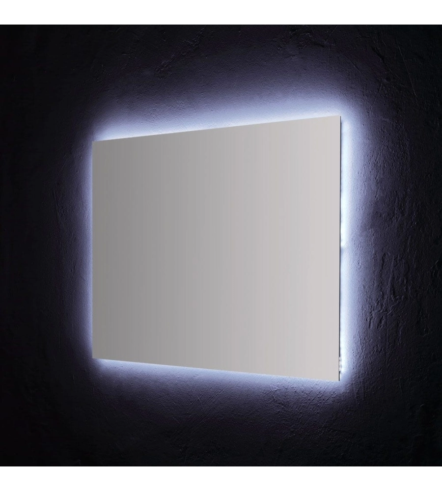 Specchiera rettangolare reversibile con illuminazione led 100x70 cm