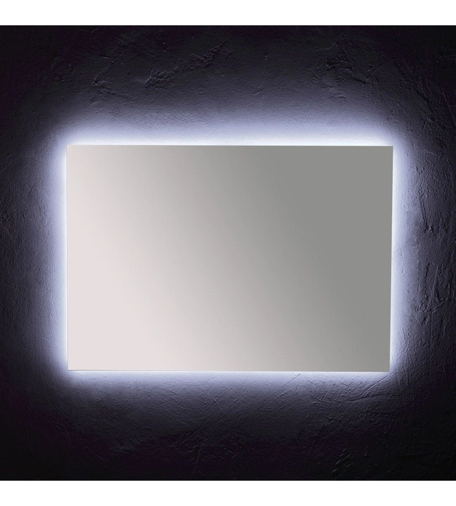 Specchiera rettangolare reversibile con illuminazione led 100x70 cm