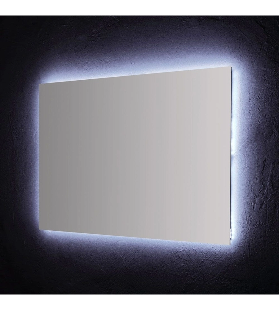 Specchiera rettangolare reversibile con illuminazione led 120x70 cm