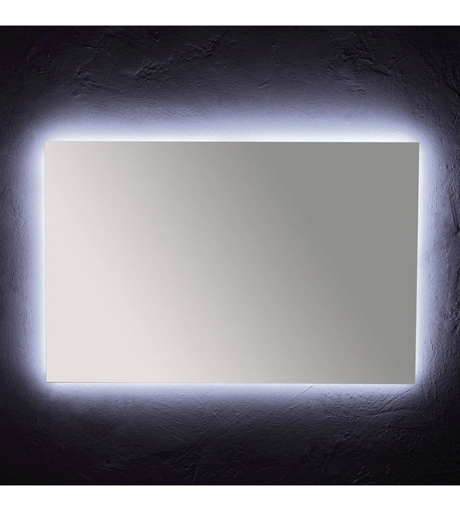 Specchiera rettangolare reversibile con illuminazione led 120x70 cm