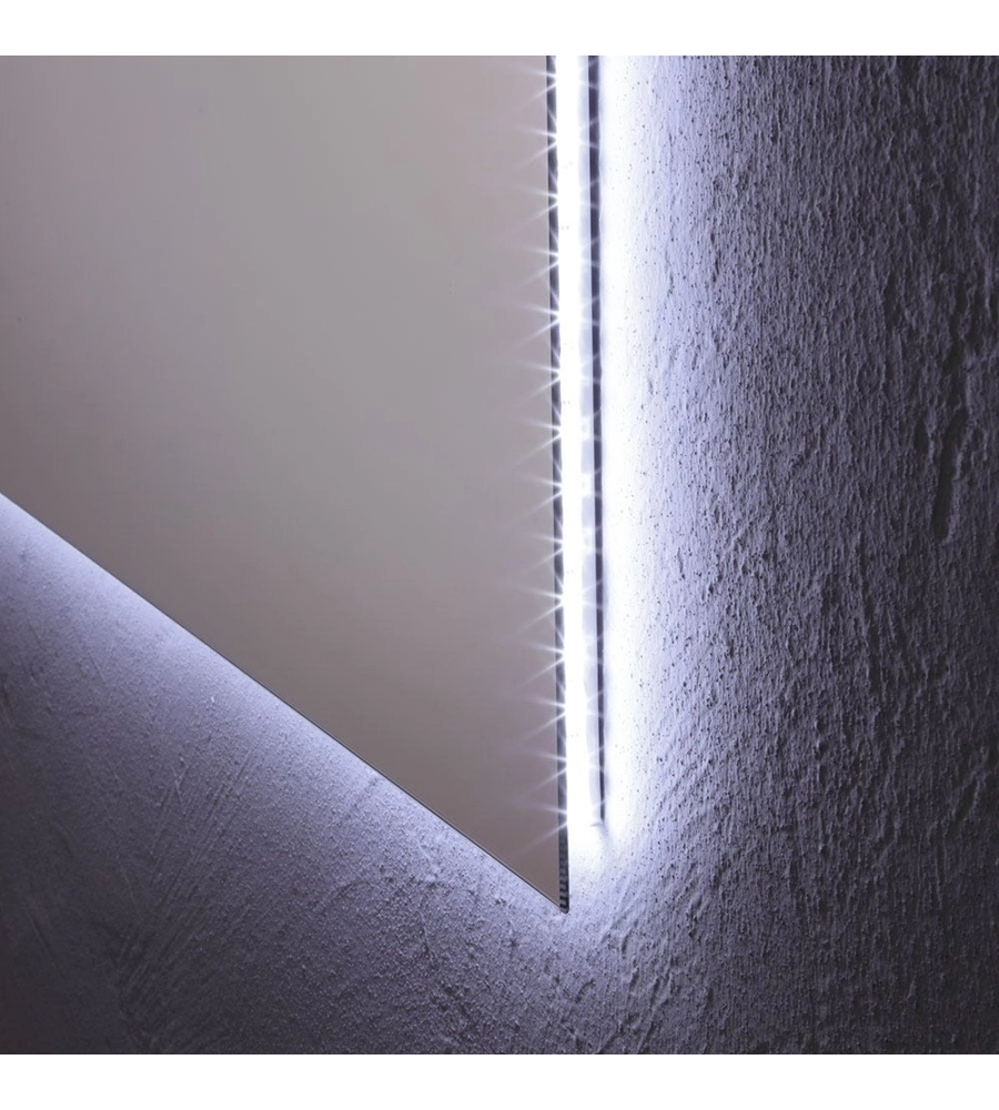 Specchiera rettangolare reversibile con illuminazione led 120x70 cm