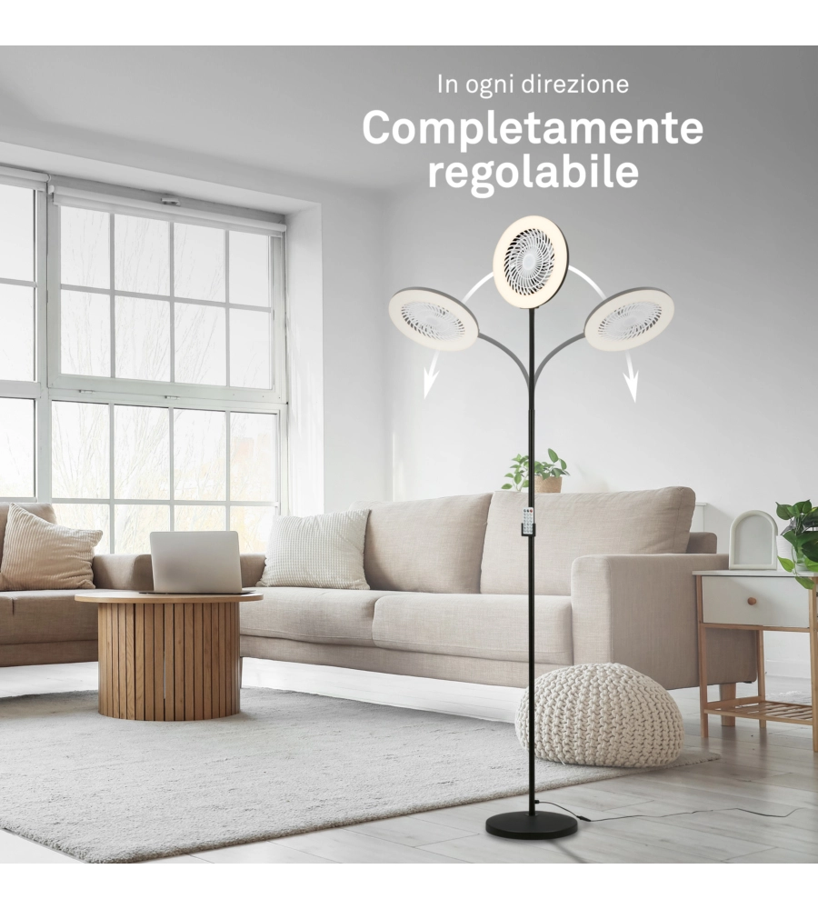 Piantana led RBG con ventilatore "Windy" 6500K 1380lm 13,8W