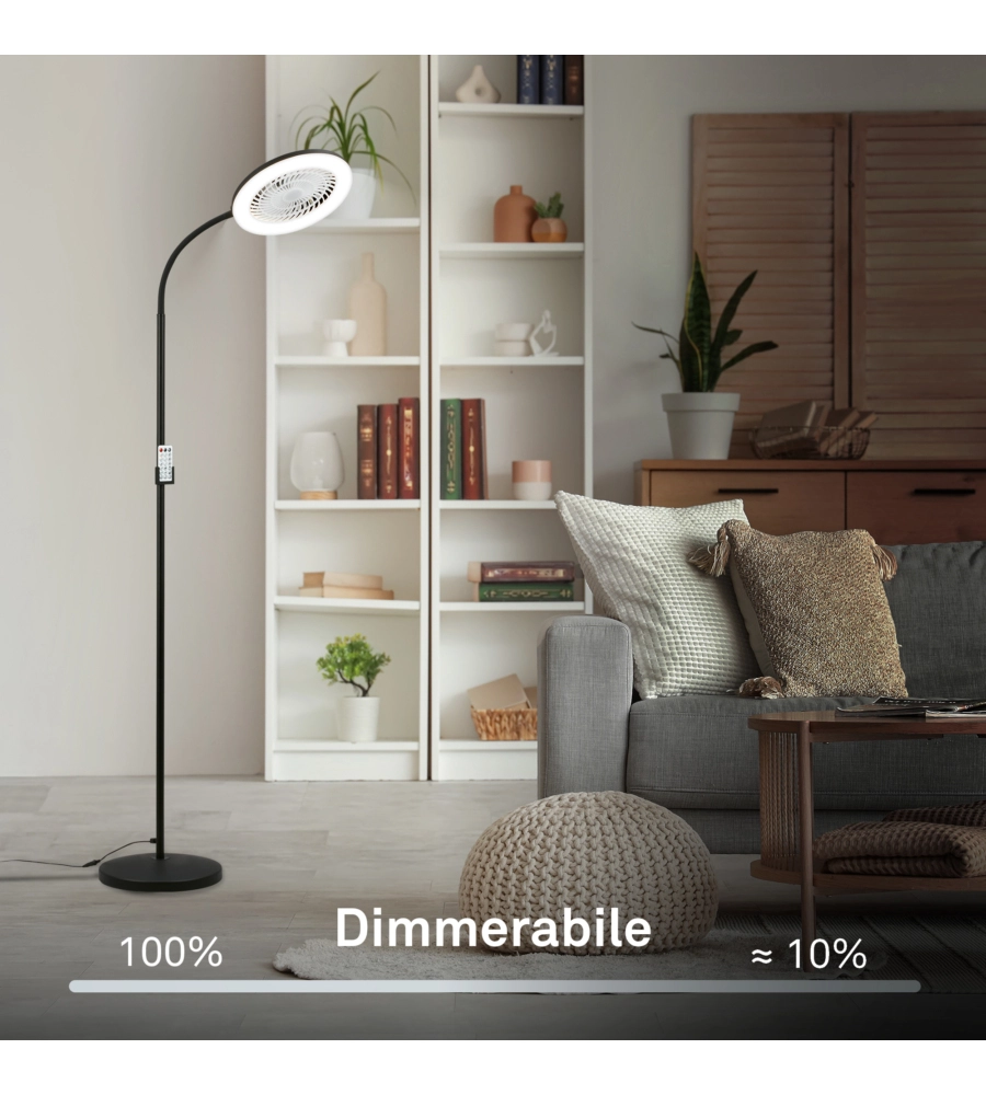 Piantana led RBG con ventilatore "Windy" 6500K 1380lm 13,8W