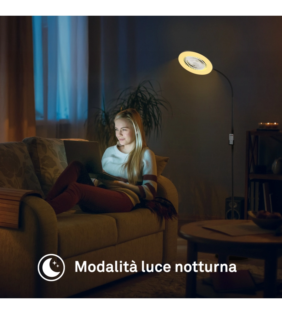 Piantana led RBG con ventilatore "Windy" 6500K 1380lm 13,8W