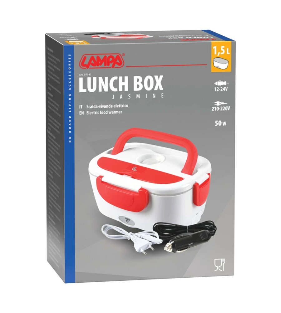 Scalda vivande elettrico per auto e presa corrente Lampa "Lunch Box" 1,5 lt 50W