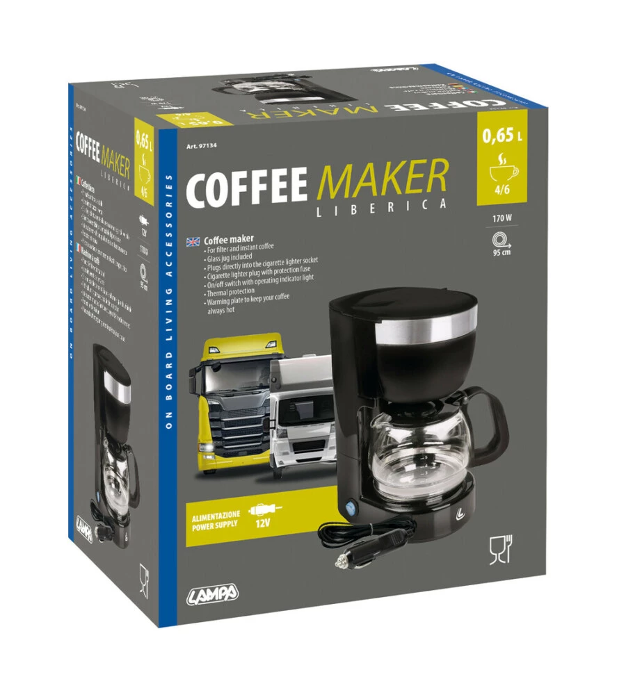 Macchina da caffè per auto Lampa "Liberica" nero 170W