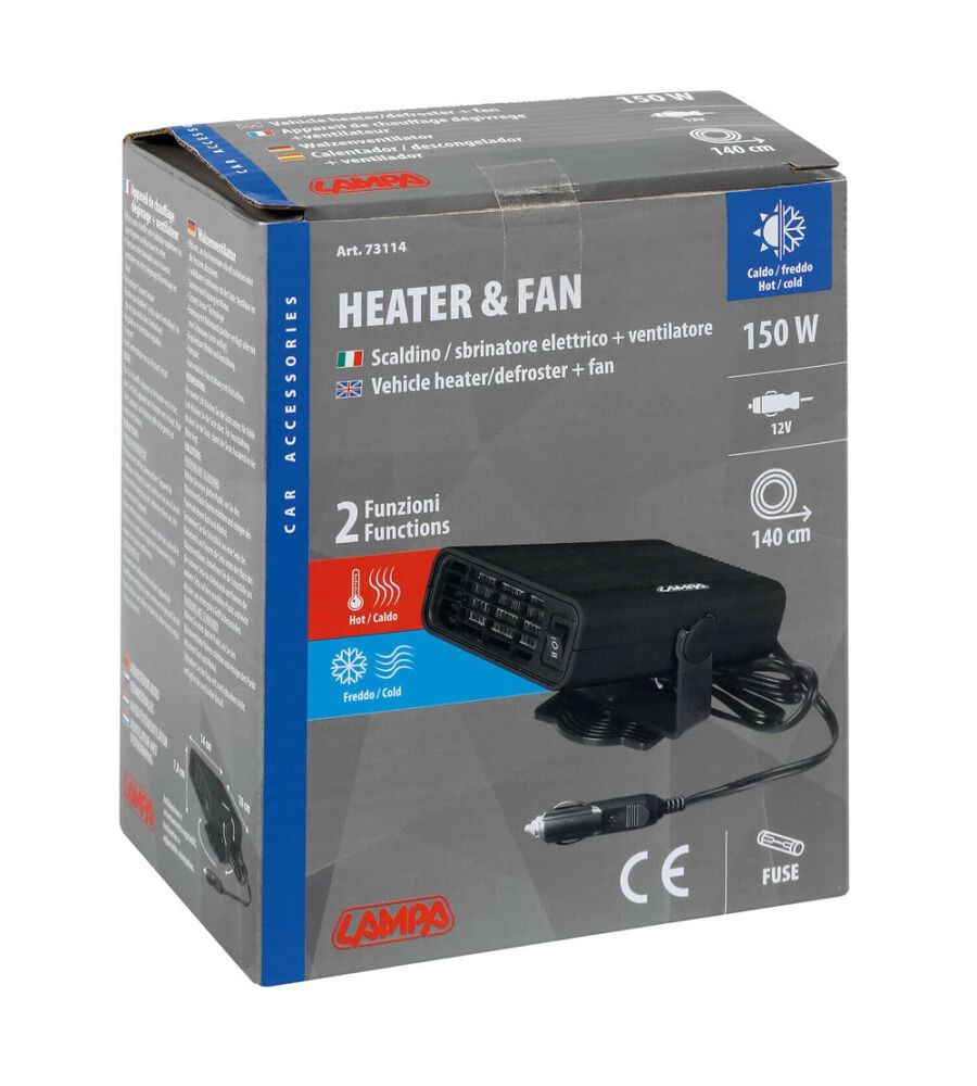 Scaldino ventilatore per auto Lampa "Heater & Fan" 150W