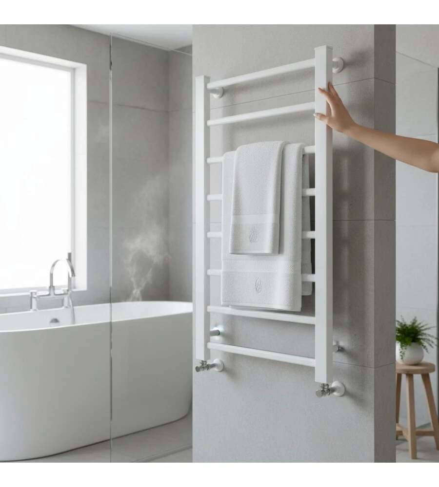 Scaldasalviette elettrico Ignip "2 in 1" bianco 100 W