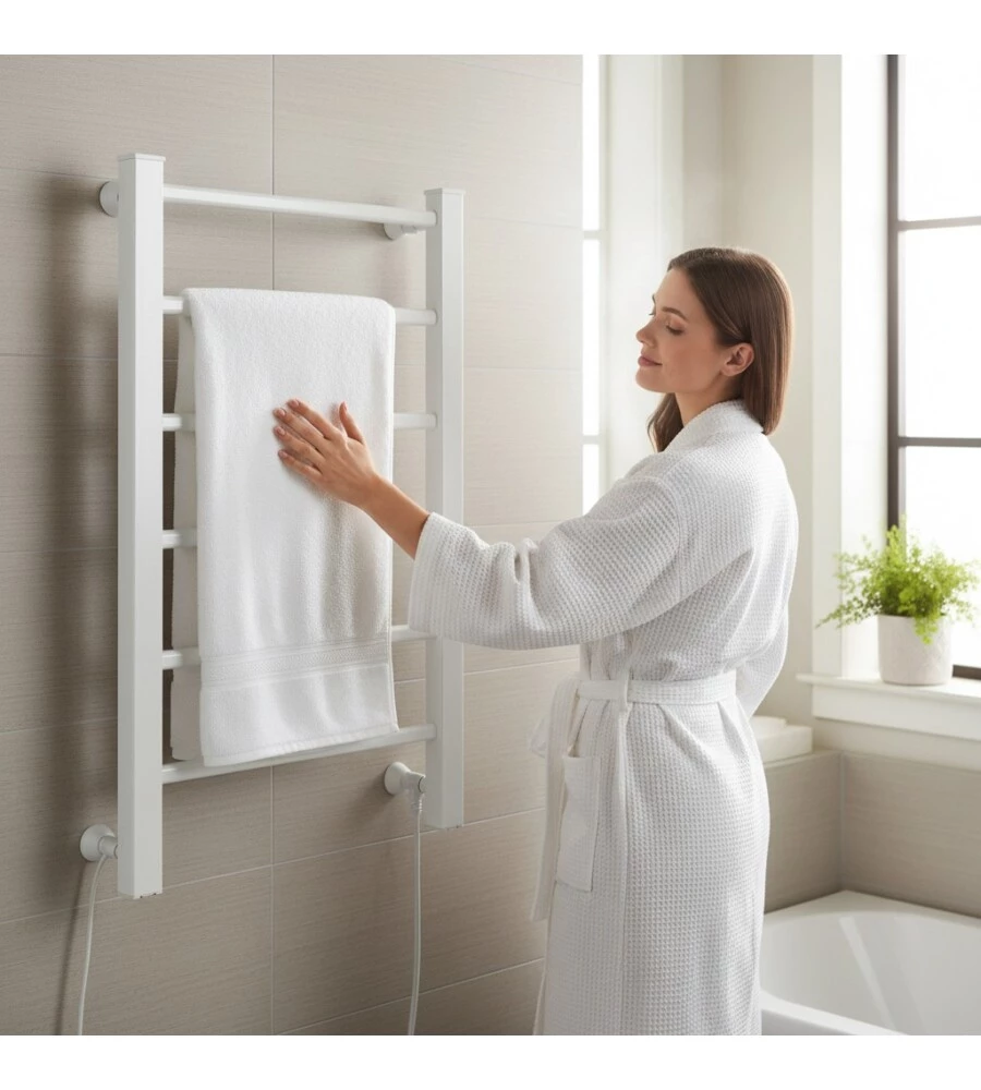 Scaldasalviette elettrico Ignip "2 in 1" bianco 100 W