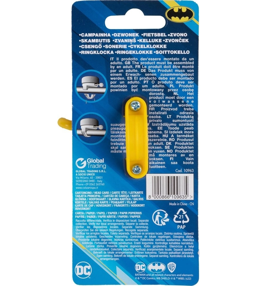 Campanello ciclo "Batman" in metallo