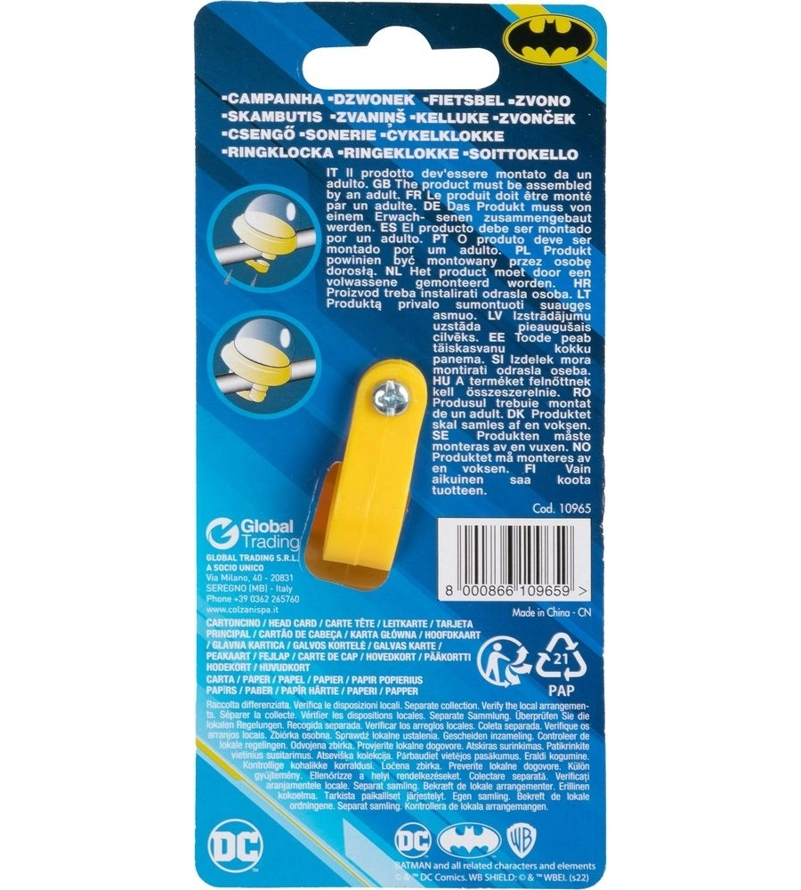 Campanello ciclo "Batman" modello squeezy