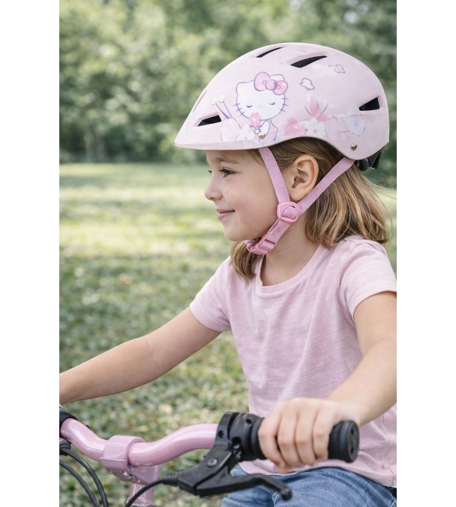 Casco bici per bambini "Hello Kitty" rosa tg m