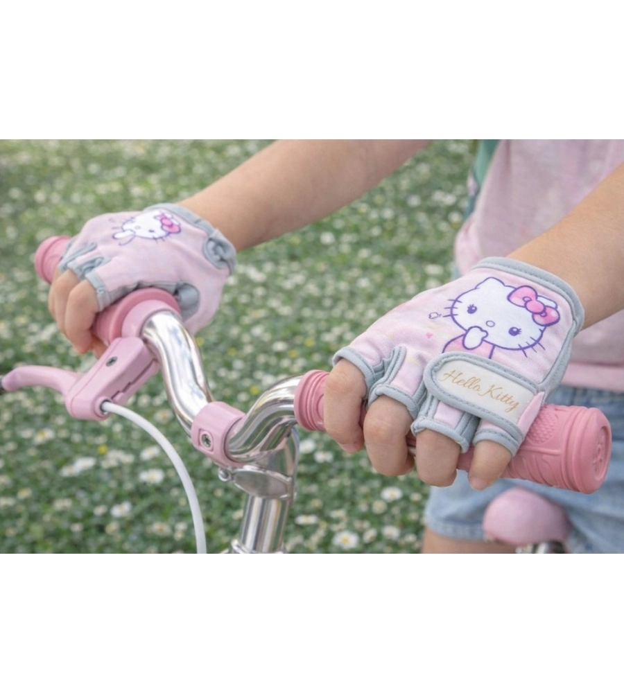 Coppia di guanti da bici per bambini "Hello Kitty" senza dita