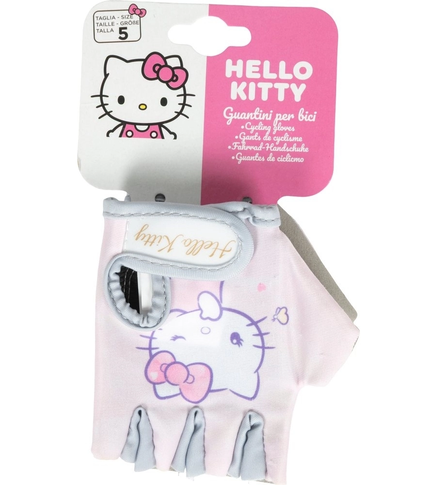 Coppia di guanti da bici per bambini "Hello Kitty" senza dita
