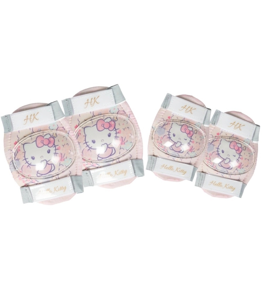 Kit di protezione "Hello Kitty" con 2 gomitiere e 2 ginocchiere