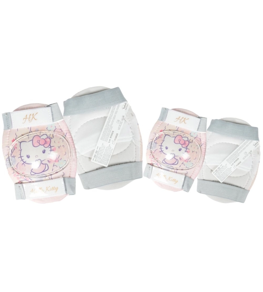 Kit di protezione "Hello Kitty" con 2 gomitiere e 2 ginocchiere