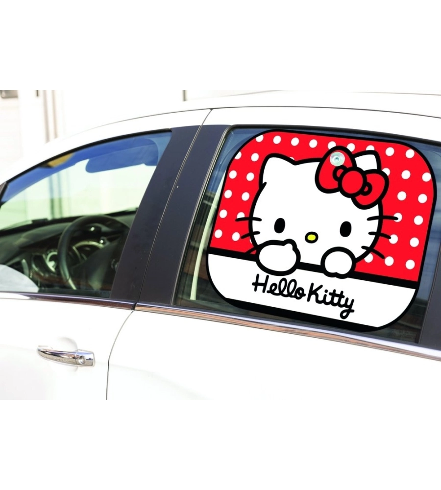 Coppia tendine parasole laterali auto "Hello Kitty" 44x35 cm