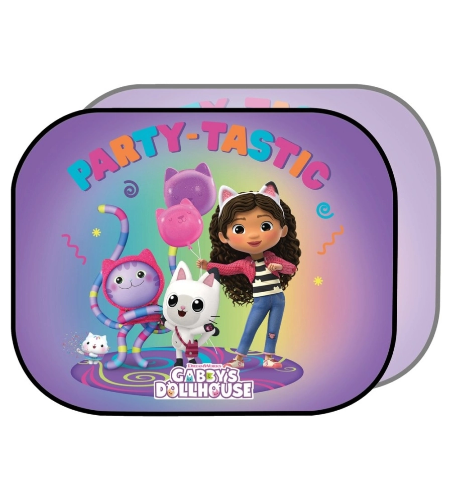 Coppia tendine parasole laterali auto "Gabby Party" 44x35 cm