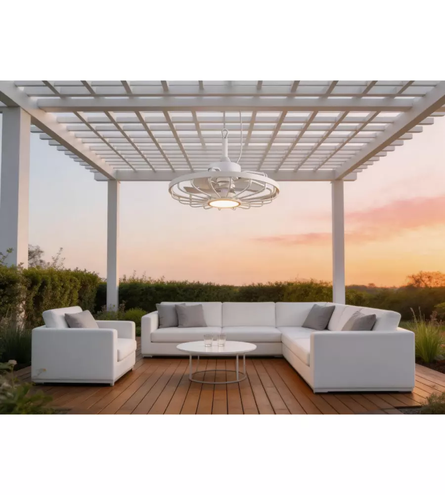 Plafoniera led con ventilatore "Oslo" bianco 2250 lm 51 cm